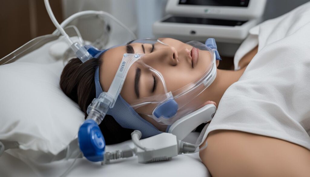 睡眠呼吸機的使用方法示意圖