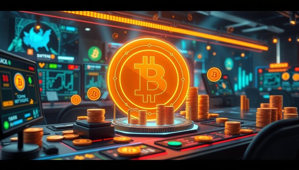 Generate an image related to cryptocurrency staking on 優塔娛樂城 Generate an image related to cryptocurrency staking on 優塔娛樂城